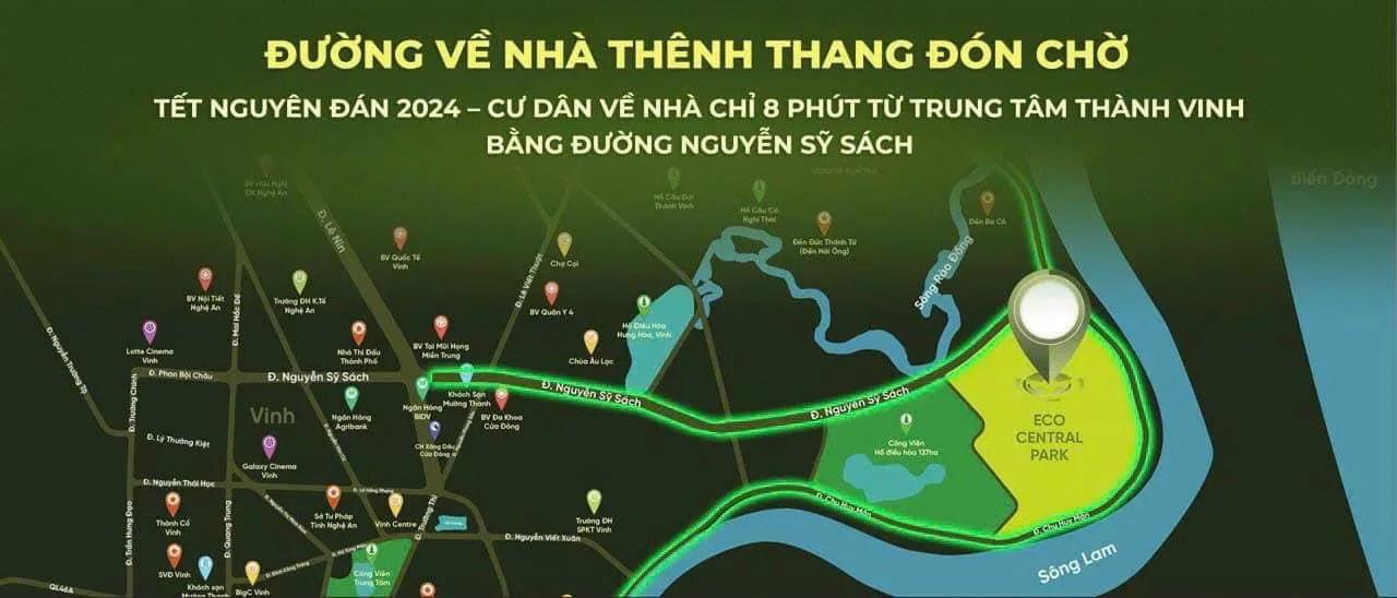 vị trí dự án Eco Central Park