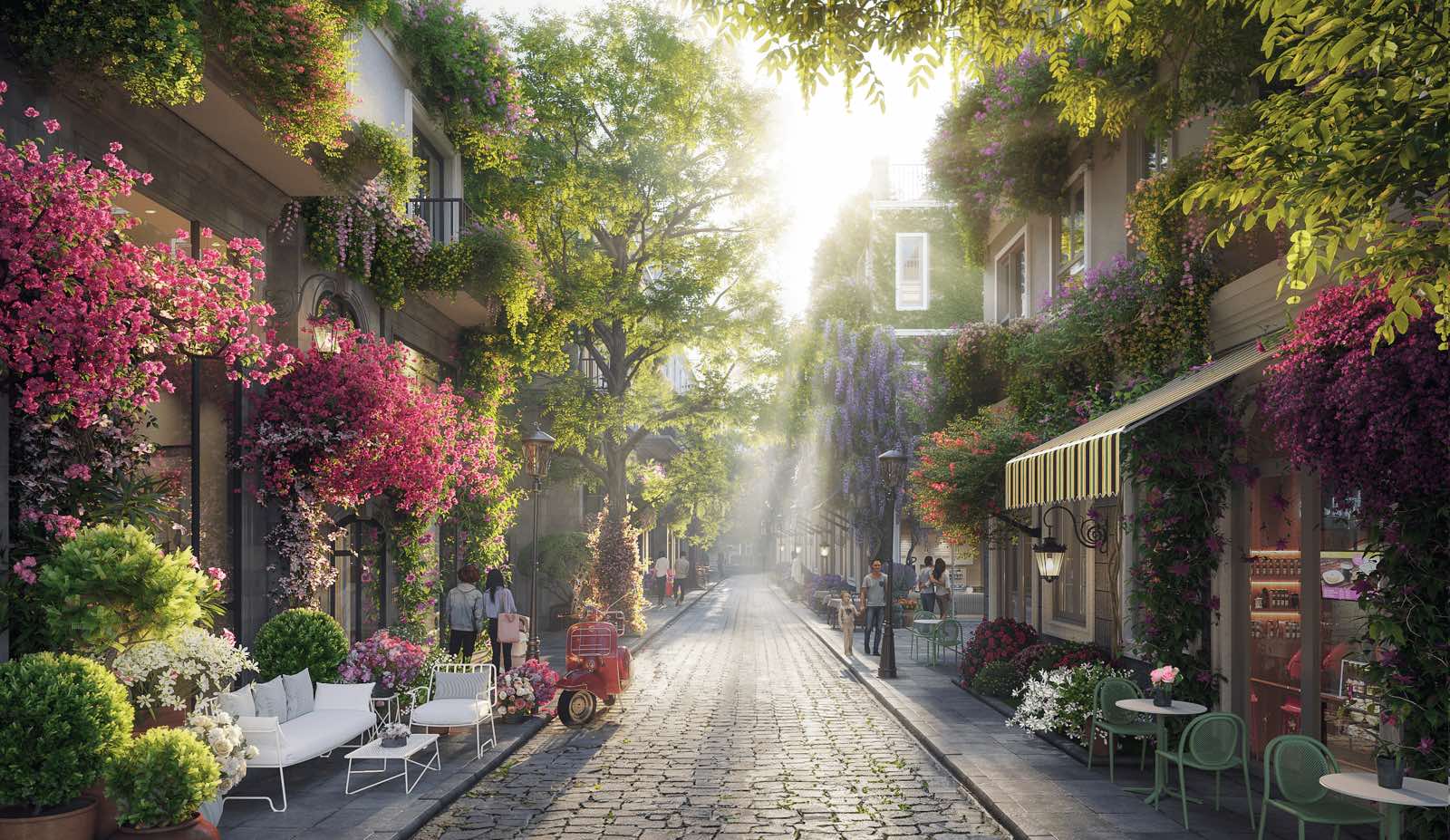 Thiết kế kiến trúc tại Shop Villas hoàn toàn phù hợp với mô hình Boutique Hotel