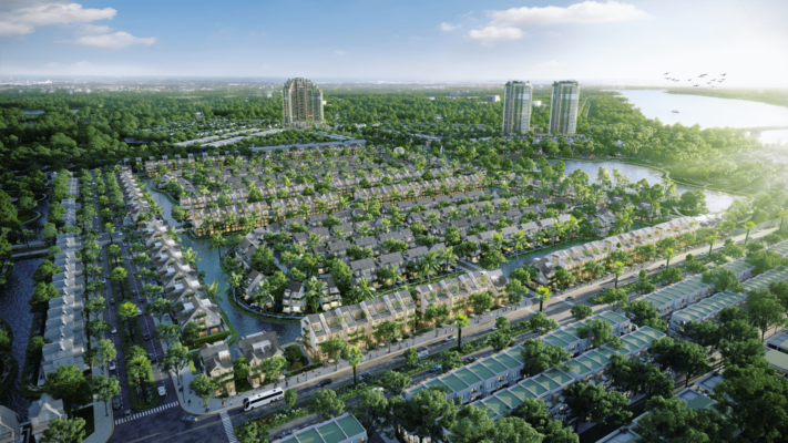 Dự án Eco Central Park Ecopark Vinh Nghệ An - Phối cảnh Biệt thự đảo Central island