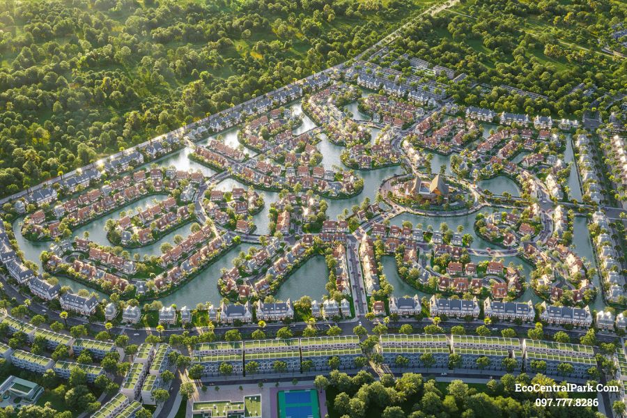 làng châu âu ecopark vinh - tổng mặt bằng
